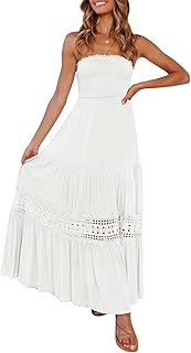 ZESICA Women’s Bohemian Off Shoulder Maxi Dress