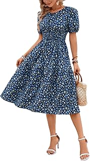 Kormei Women’s Boho Floral Midi Dress