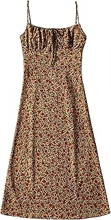 Omoone Women’s Floral Square Neck Spaghetti Strap Bodycorn Dress