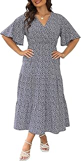 Keluummi Plus Size Maxi Dresses for Curvy Women