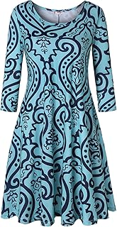 Tanst Womens Fall 3/4 Sleeve Tunic Dress